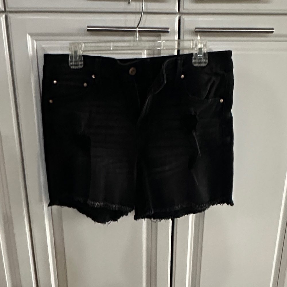 RACHEL Rachel Roy Black Jean Shorts
